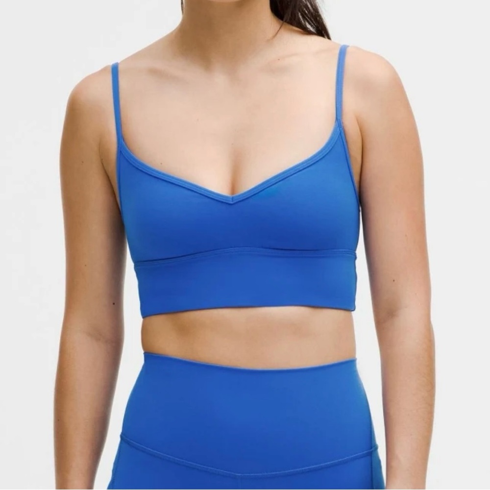 Lululemon Align Sweetheart Bra Cerulean Blue 12
